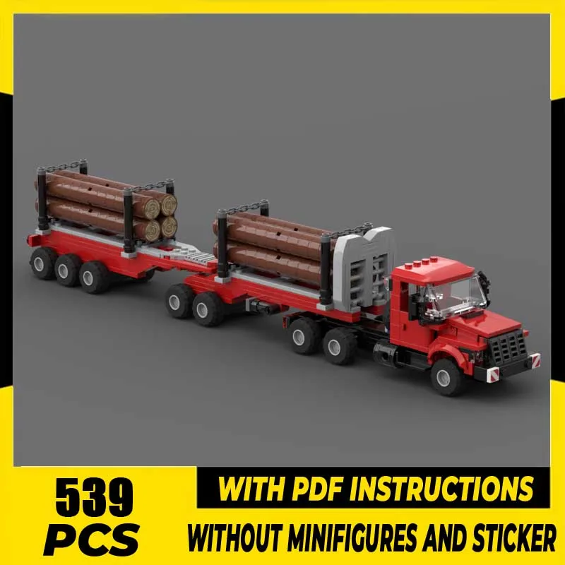 

Urban Truck Model Moc Building Blocks Heavy-Duty Logging Truck -Farm Model Technology Brick DIY Assembly Construction Toy Gifts
