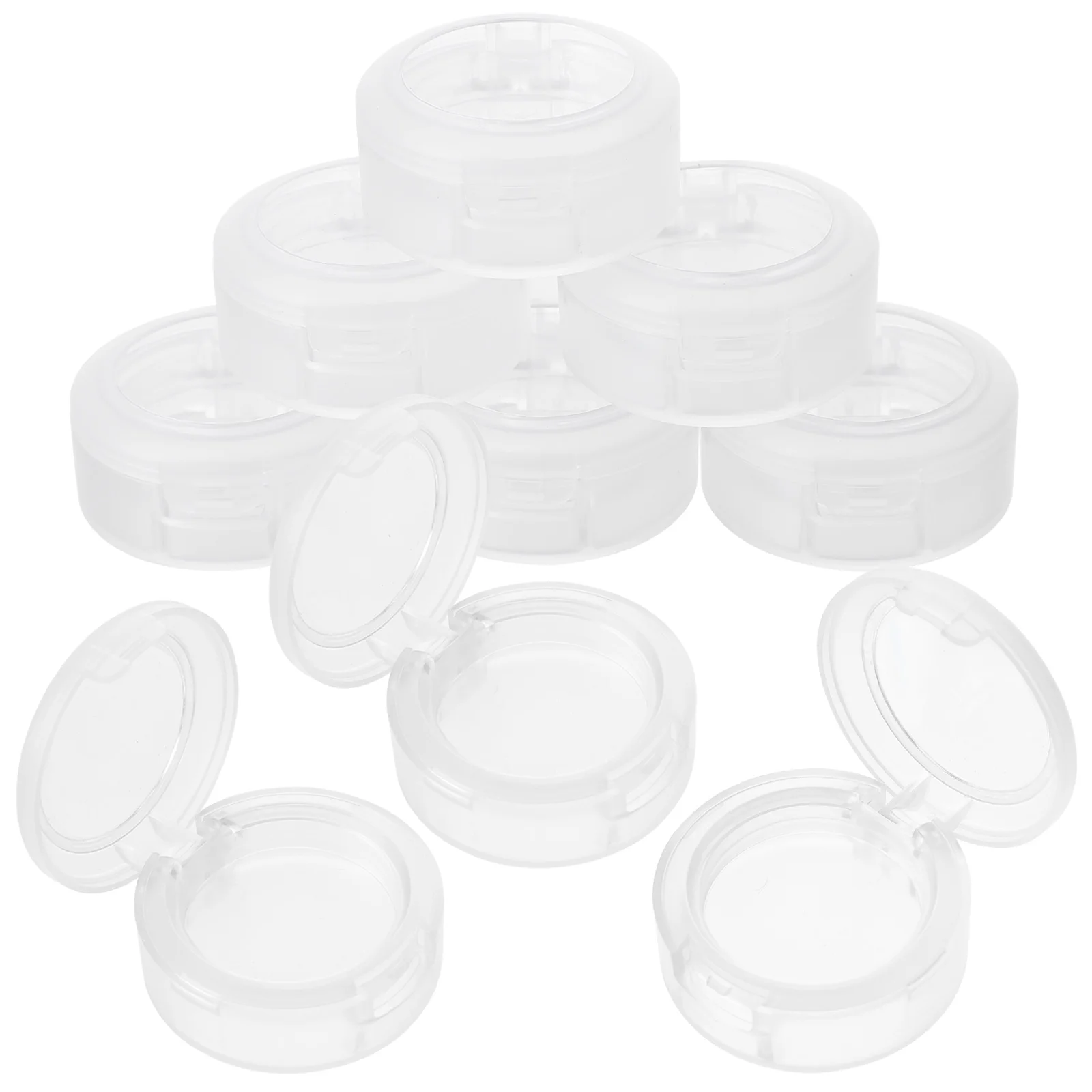 

8 Pcs Clear Makeup Organizer Empty Eye Shadow Box Plate Container Eyeshadow Holder Tool White Supplies Case Accessories Travel