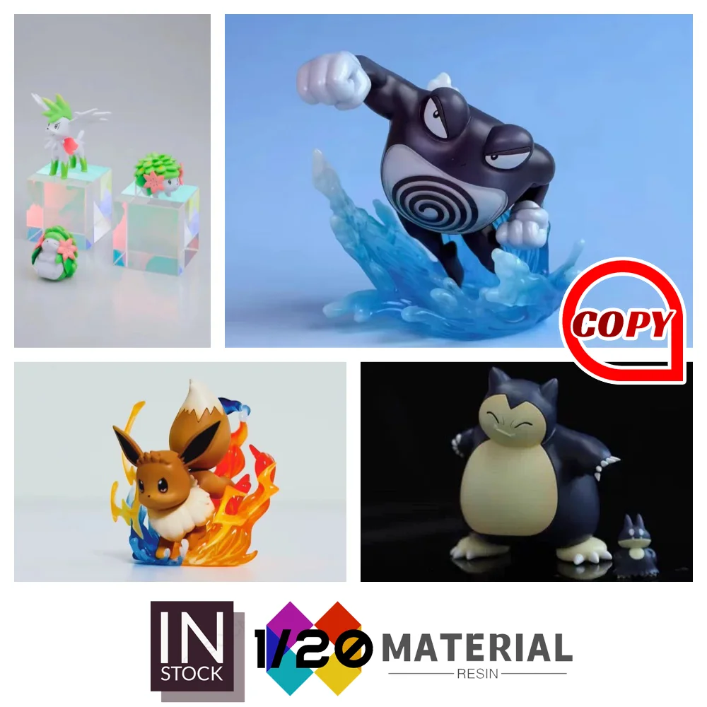 

[In Stock]1/20 Resin Scale World [Copy POKEHUB]ZU- Shaymin Poliwrath Eevee Snorlax & Munchlax