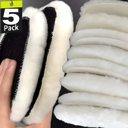 Disco de pulido de lana de 5 tamaños, 75-180mm, encerado para coche, pulido, cuidado de pintura de coche, almohadillas pulidoras, accesorios de lavado automático