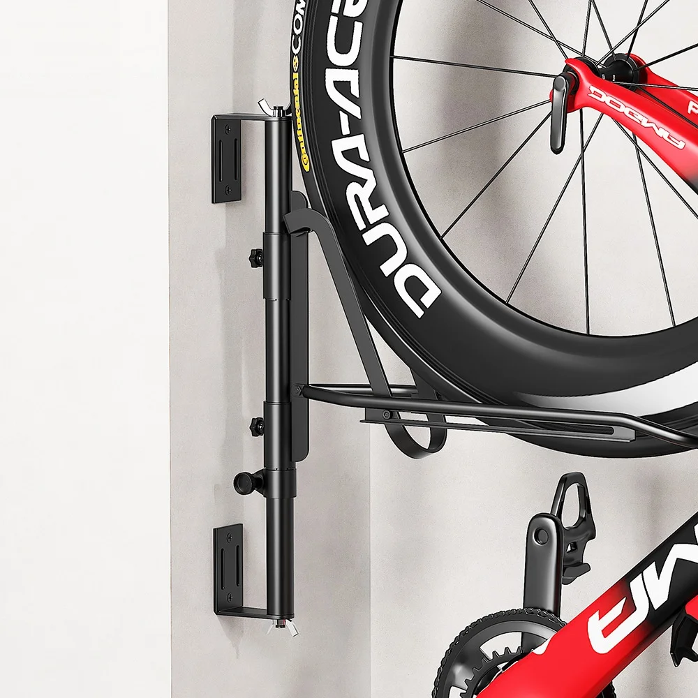 Adjustable integrated bicycle storage rack, independent bracket, suitable for multiple vehicle models, wall mounted frame