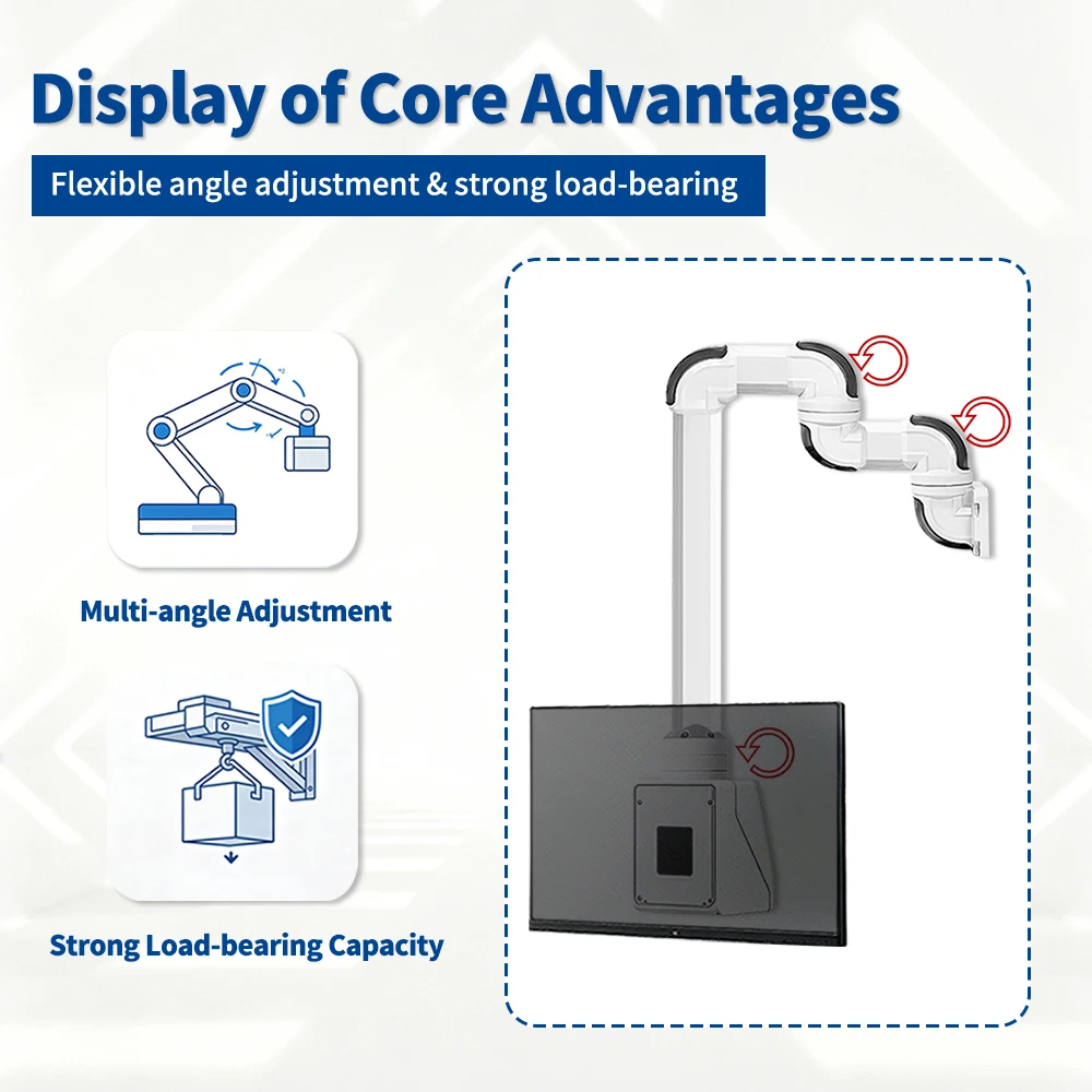 Industrial display bracket with aluminum alloy shell, rotatable from 0 to 320 degrees
