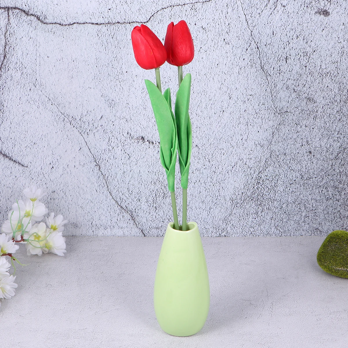 

10Pcs PU Tulips Home Store Decorations Colorful No Water Needed Safe Add Atmosphere Red Tulips Fake Home Ornaments