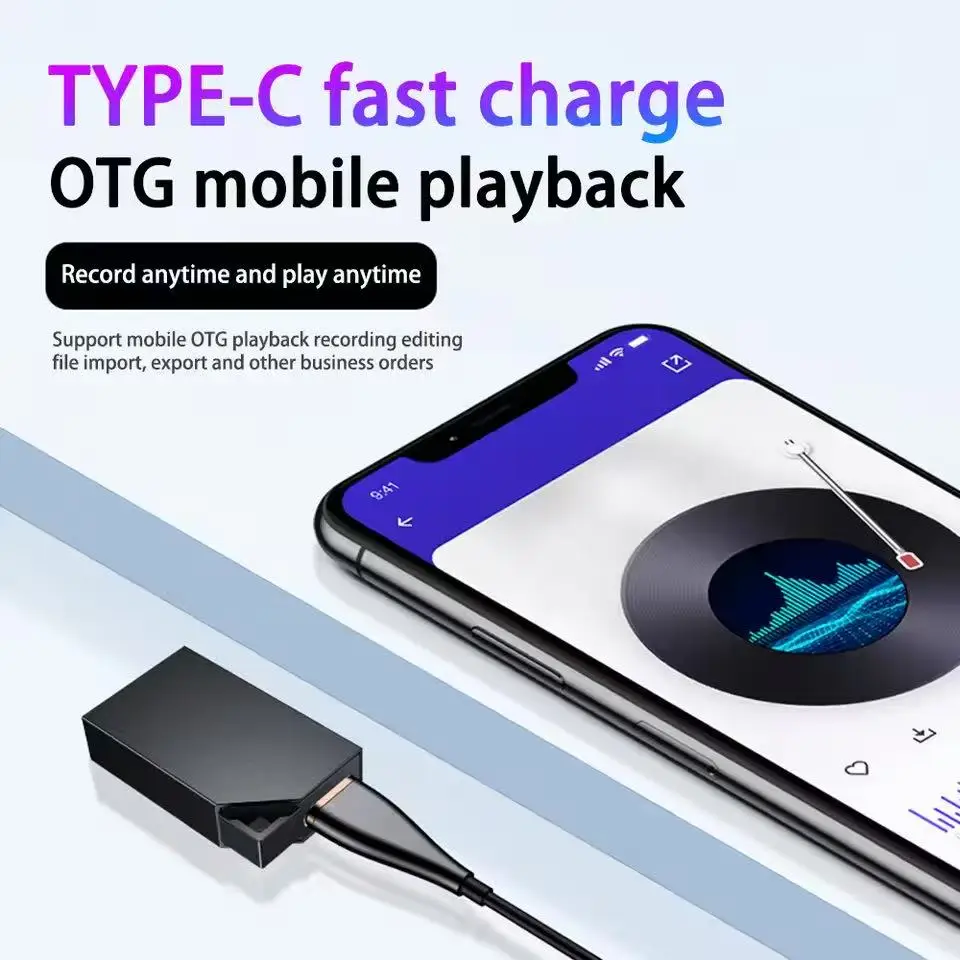 Mini Voice Recorder – Smart Voice-Activated Ultra-Thin Mini Digital Audio Recorder with One-Click Recording, Noise Reduction,