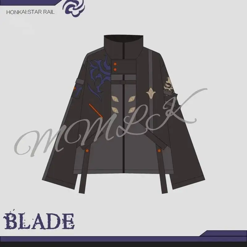 Honkai: Star Rail Cosplay Blade Women Men Loose Jacket Coat Hooded Hoodie Windbreak Pants Set Full Suit Carnival Costumes