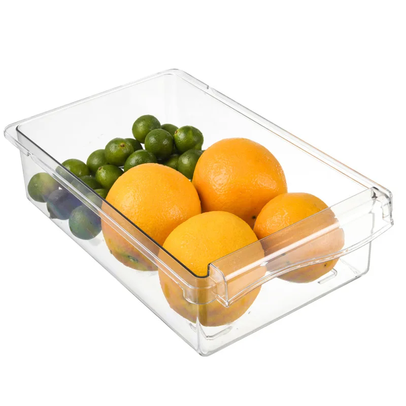 Kitchen Fridge Organizer Transparent Fruit Egg Food Storage Rack Under-shelf Refrigerator Storage Box Kitchen Organizer