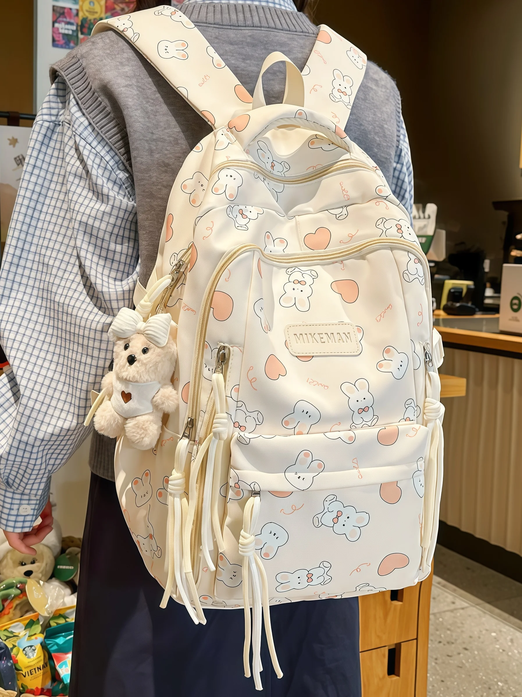 

Очаровательный легкий дорожный рюкзак для старшеклассниц и студенток, в милом школьном стиле, на молнии, с двумя лямками...