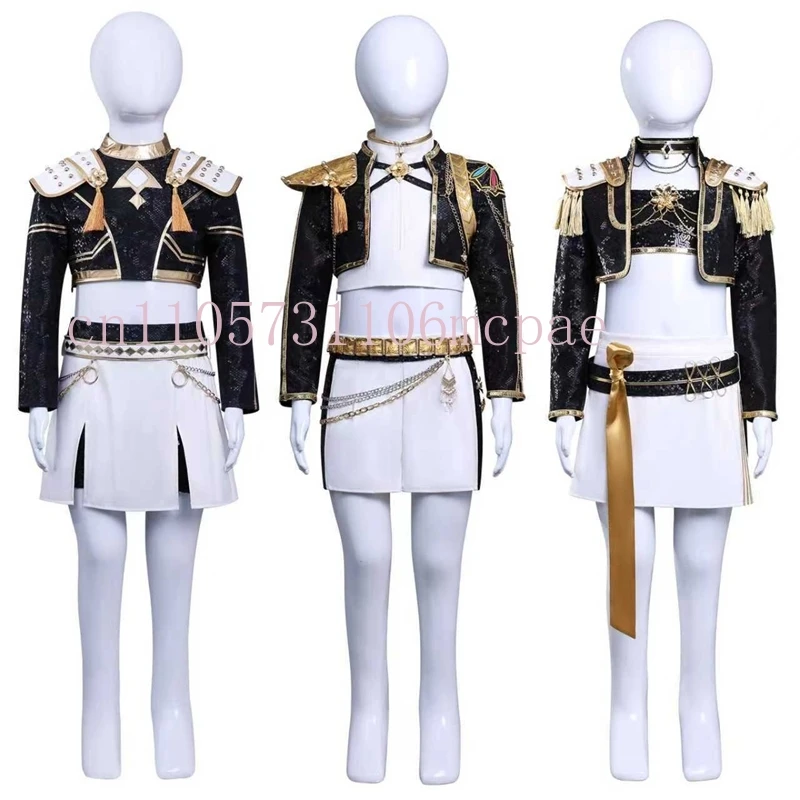 أزياء الفتيات رومي زوي ميرا التأثيرية KPop شيطان الصيادين فتاة بدلة ذهبية سوداء للهالوين هنتركس لعب الأدوار ملابس الحفلات #2