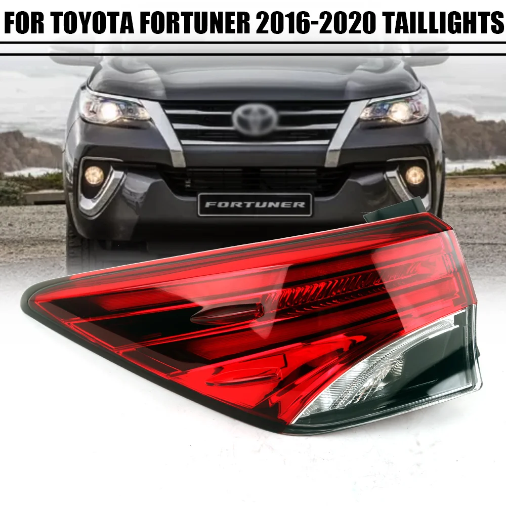 Rear Tail Light Assembly, Brake Light, Turn Signal Light & Reverse Light for Toyota Fortuner 2016-2020, Car Replacement Parts