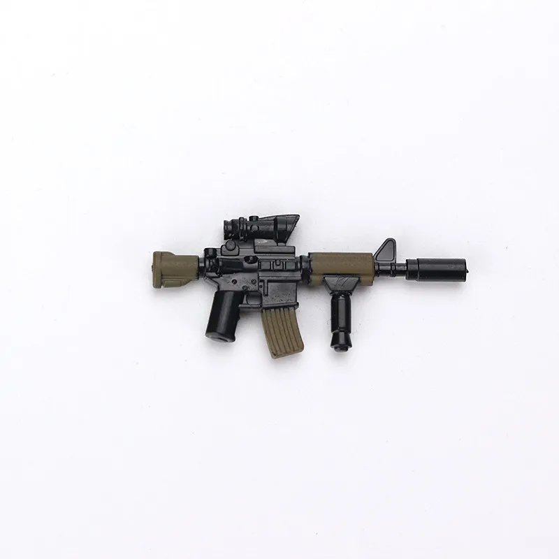 WW2 Military Building Block Soldier Figure Weapon Accessories AUG AKM 98K Sniper G36 Submachine Gun Bricks MOC Gift Toy Kid J037