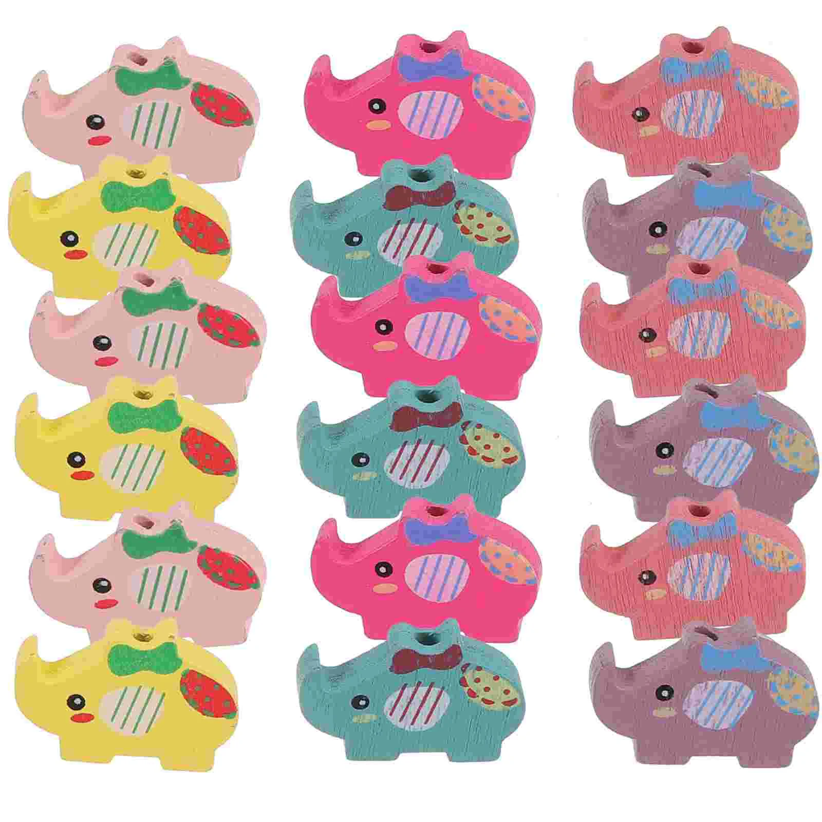 

30 Pcs Mini Push Pin Small Elephant Pushpin Thumb Tacks Wooden Decorative Thumbtacks