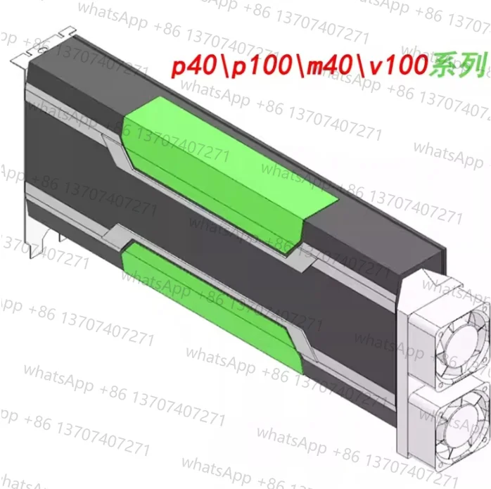 Nvidia Tesla P40 M40 P100 V100グラフィックスカード対応、大風量、多角度調整可能なデュアル4cmヒートシンクファン