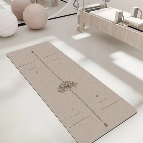 Zen Rhyme 프로스트 Pu 천연 고무 요가 매트, 미끄럼 방지, 내마모성, 초보자 댄스 운동, 피트니스 운동, 두꺼운 체조 