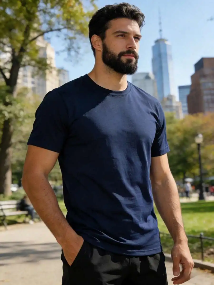 RELOUST 8PCS Workout Shirts For Men Athletic Running Gym T-Shirt, Quick-Drying Cooling Breathable Performance Top, Moisture