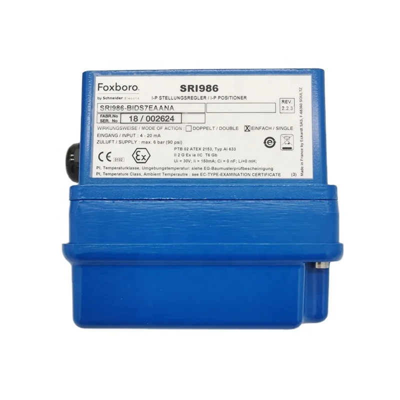

Valve Positioner SRI986-BIDS7EAANA Spot Sales ECKARDT SRI986-BIDS7EAANA