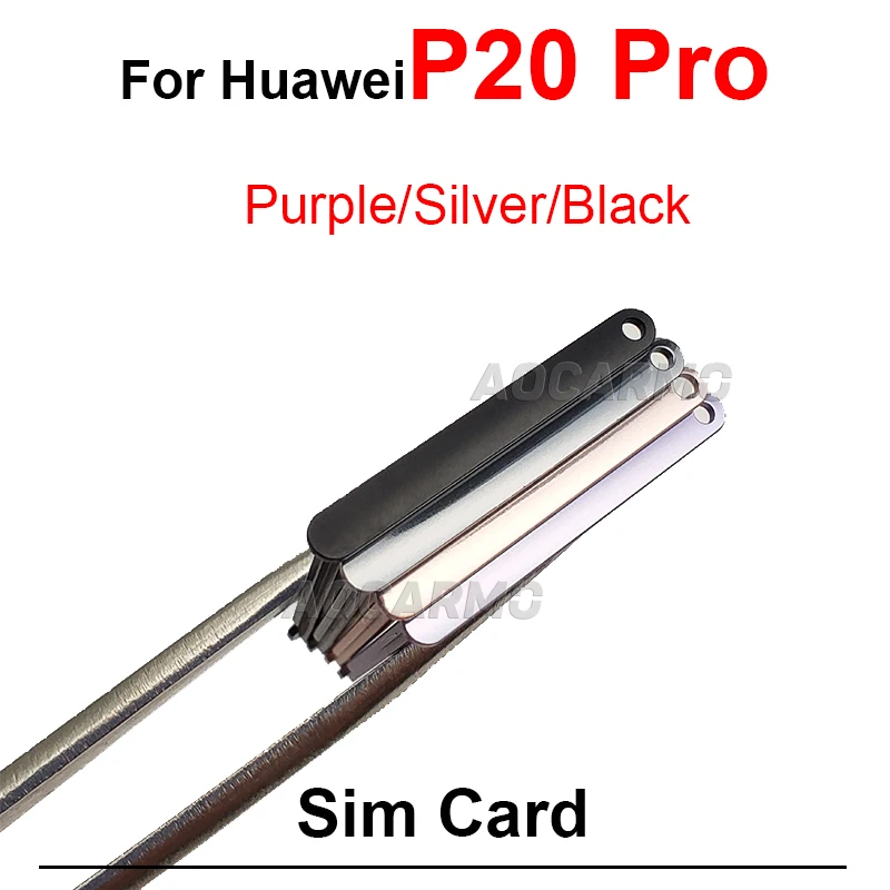 1 Buah untuk Huawei P20 Lite Pro P20Lite Tempat Slot Tray Kartu SIM P20Pro Suku Cadang Pengganti