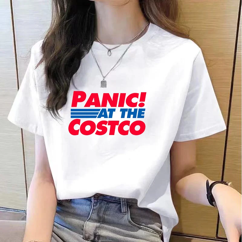 الصيف الذعر في كوستكو الجرافيك تي شيرت كوستكو عشاق الرجال أزياء القطن الشارع قصيرة الأكمام الملابس النسائية