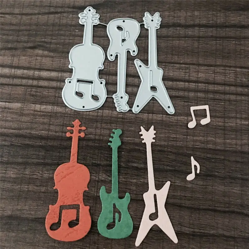 Musical Instruments Metal Cutting Dies Mold Scrapbooking Decoration Paper Cards Craft Knife Mould Template Embossing Stencils