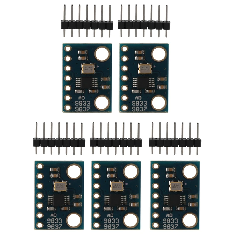 5Pcs AD9833 Programmable Microprocessors Serial Interface Sine Square Wave DDS, Signal Generator Module