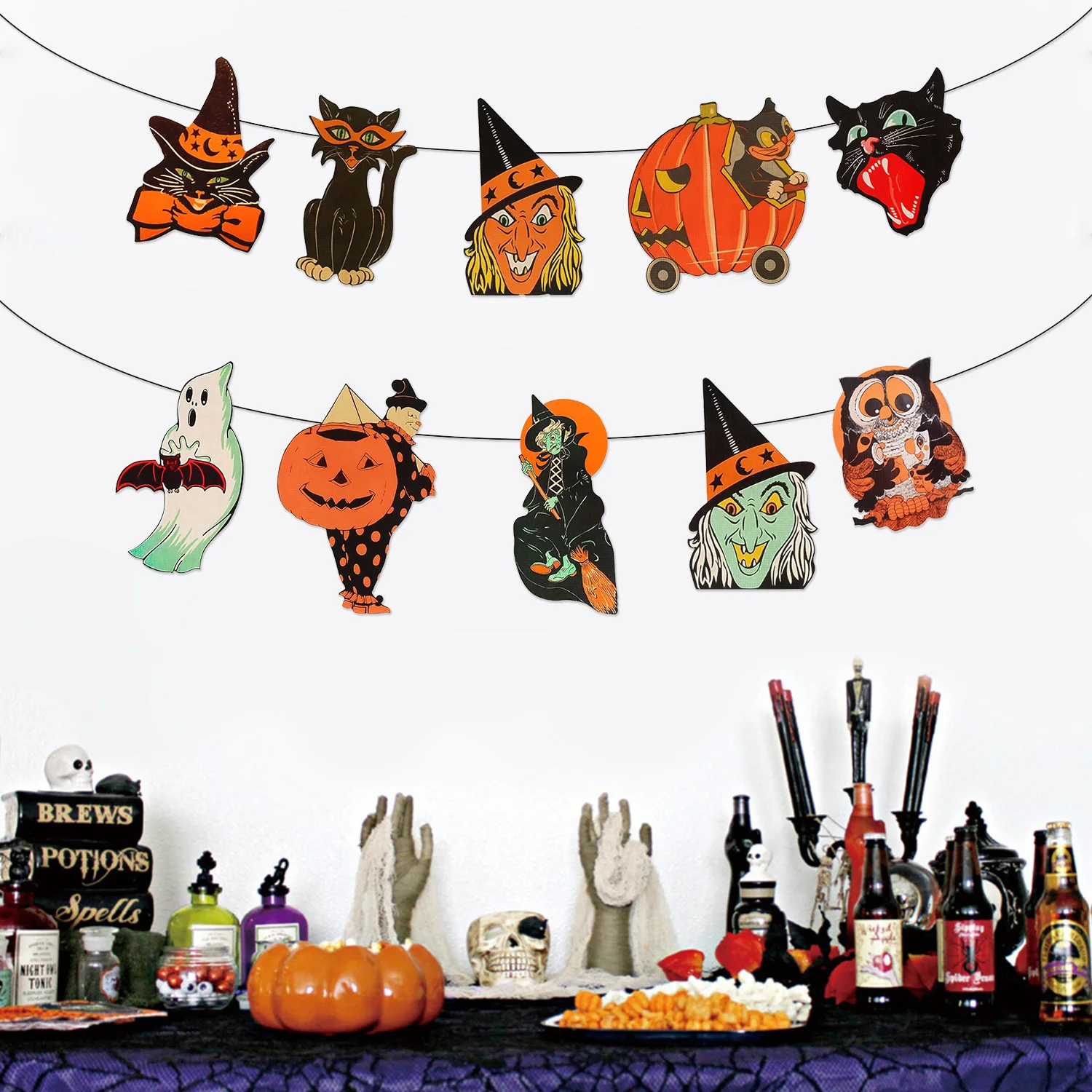 Home Decor Quirky - Decorazioni Vintage di Halloween con Zucca,
