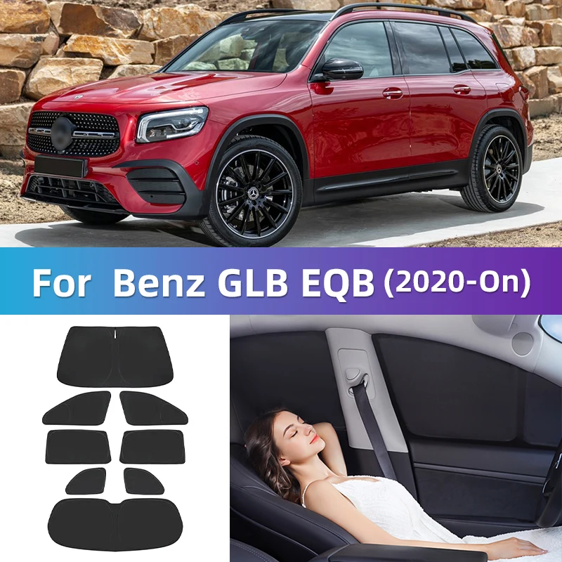 For Mercedes Benz GLB EQB 2020 2021 2022 2023 2024 Custom Full Cover Car Window Sunshade Privacy Blind Curtain Travel camping