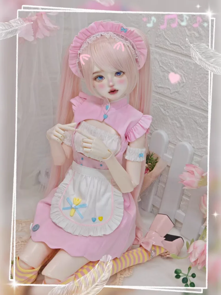 เสื้อผ้าตุ๊กตา BJD สำหรับ 1/3 กระโปรงตุ๊กตาสีฟ้าสีชมพูสีม่วงชุดตุ๊กตาเสื้อผ้าอุปกรณ์เสริม DIY ของขวัญ (ไม่มีตุ๊กตา)