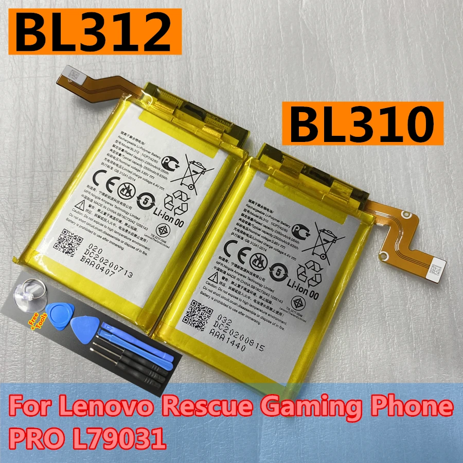 

Original BL310 BL312 Battery for Lenovo Rescue Gaming Phone PRO L79031 Mobile Phone Batteries High Quality