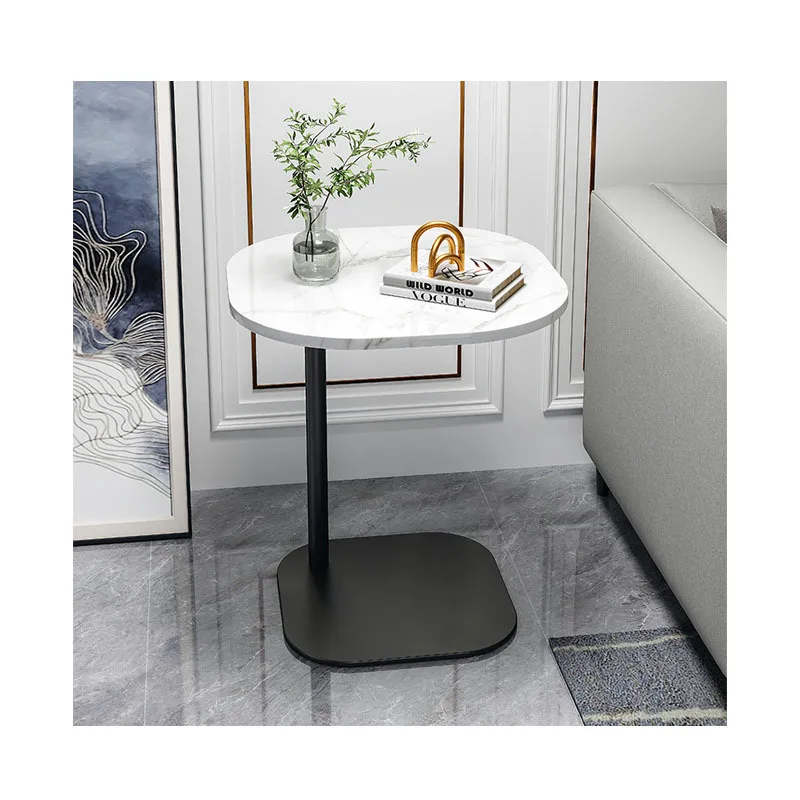 

Light luxury rock slab side few small apartment coffee table movable small table sofa side few high-end living room balcony