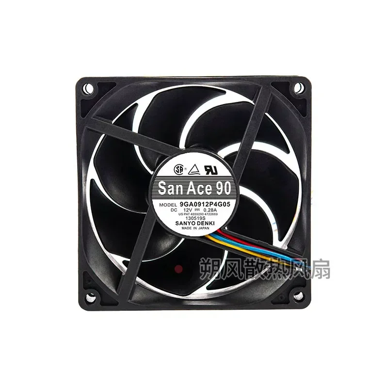 for SANYO 9GA0912P4G05 12V 0.28A 9CM 9025 Four Wire Silent PWM Temperature Control Fan