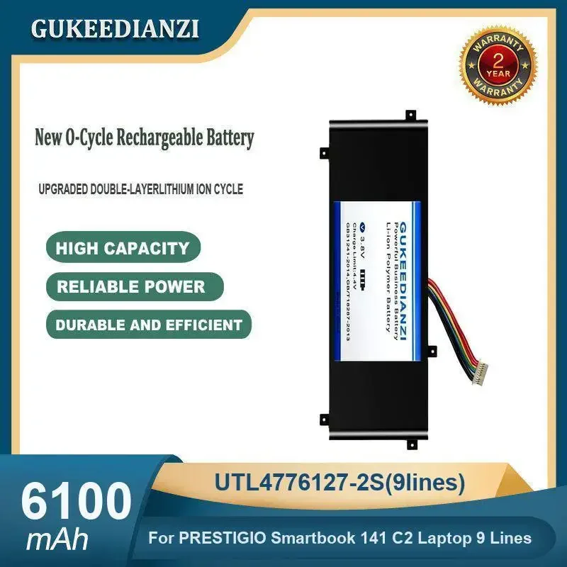 

High Capacity 6100mAh UTL4776127-2S(9lines) Laptop Battery For PRESTIGIO Smartbook 141 C2 Laptop 9 Lines