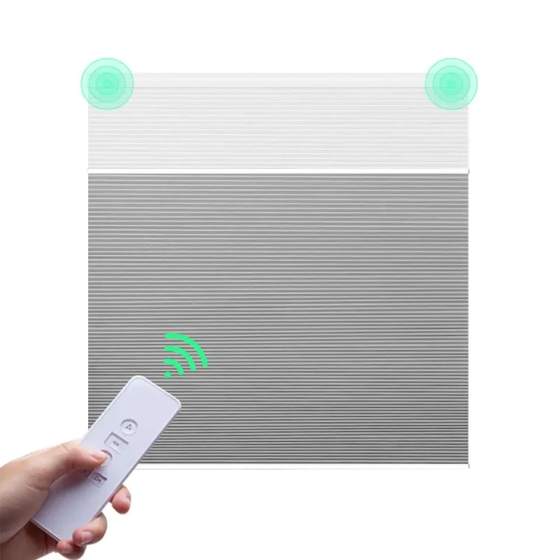

Motorized Cellular Blinds Top Down Bottom Up Honeycomb Shades Smart Battery Style Remote Control, Google Home