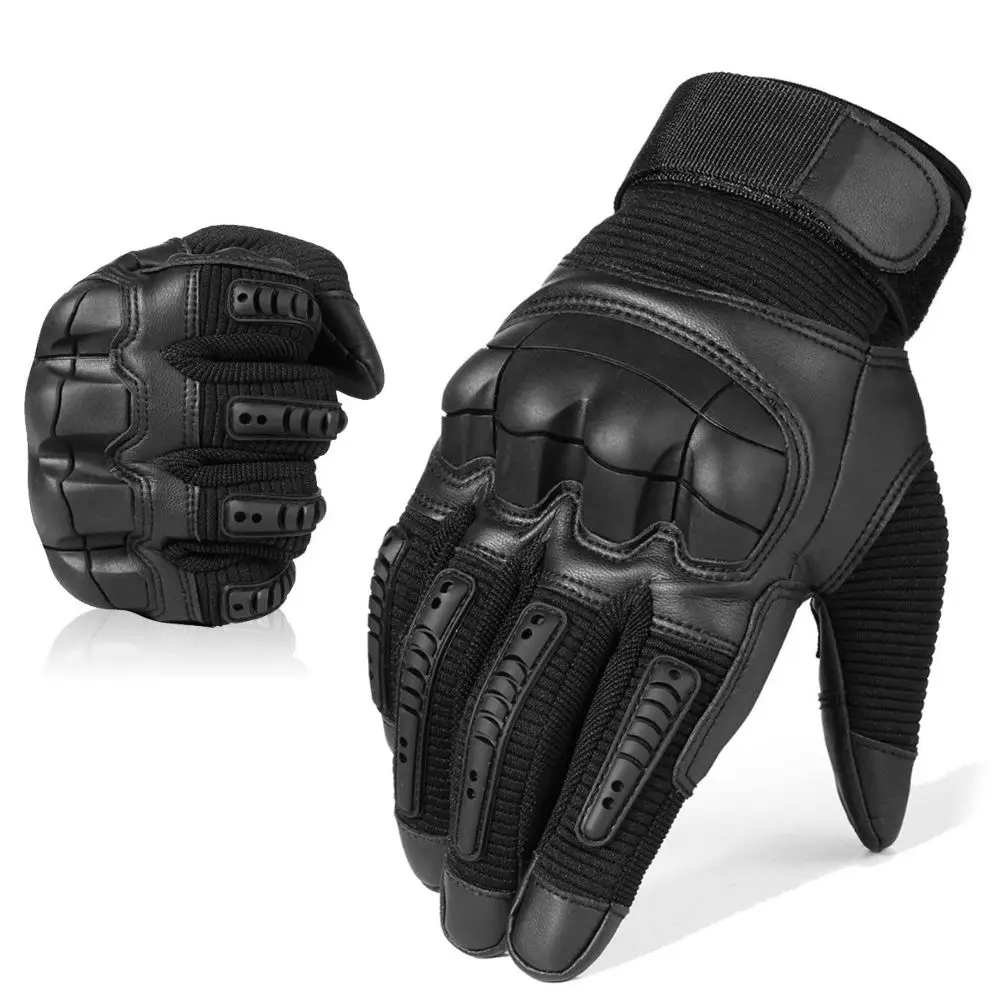 

Touchscreen Leather Motorcycle Gloves Motocross Tactical Moto Motorbike Pit Biker Protective Gear Racing Full Finger Glove Men