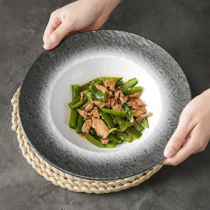 Melamine Creative Tableware Restaurant Dish Salad Plate Spaghetti Bowl