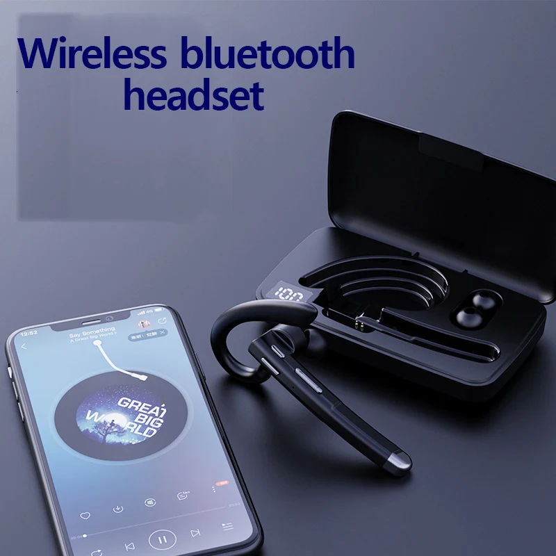 

Wireless Headphones Business Ear-Mounted Earphone Bluetooth Headset Hands-Free Call Dual Microphone Noise Reduction Headphones