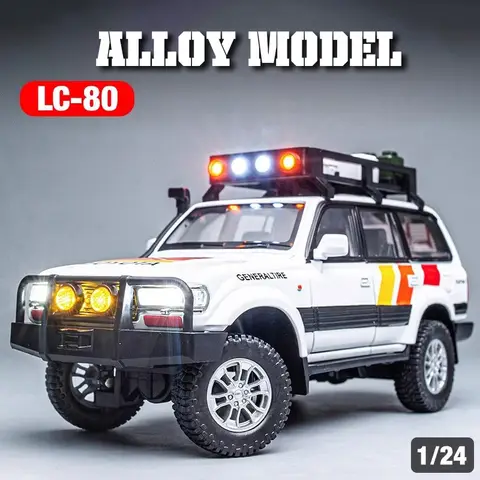 1:24 alloy Land Cruiser LC80 model, exquisite desktop ornaments, best collection for car model enthusiasts, Christmas gifts