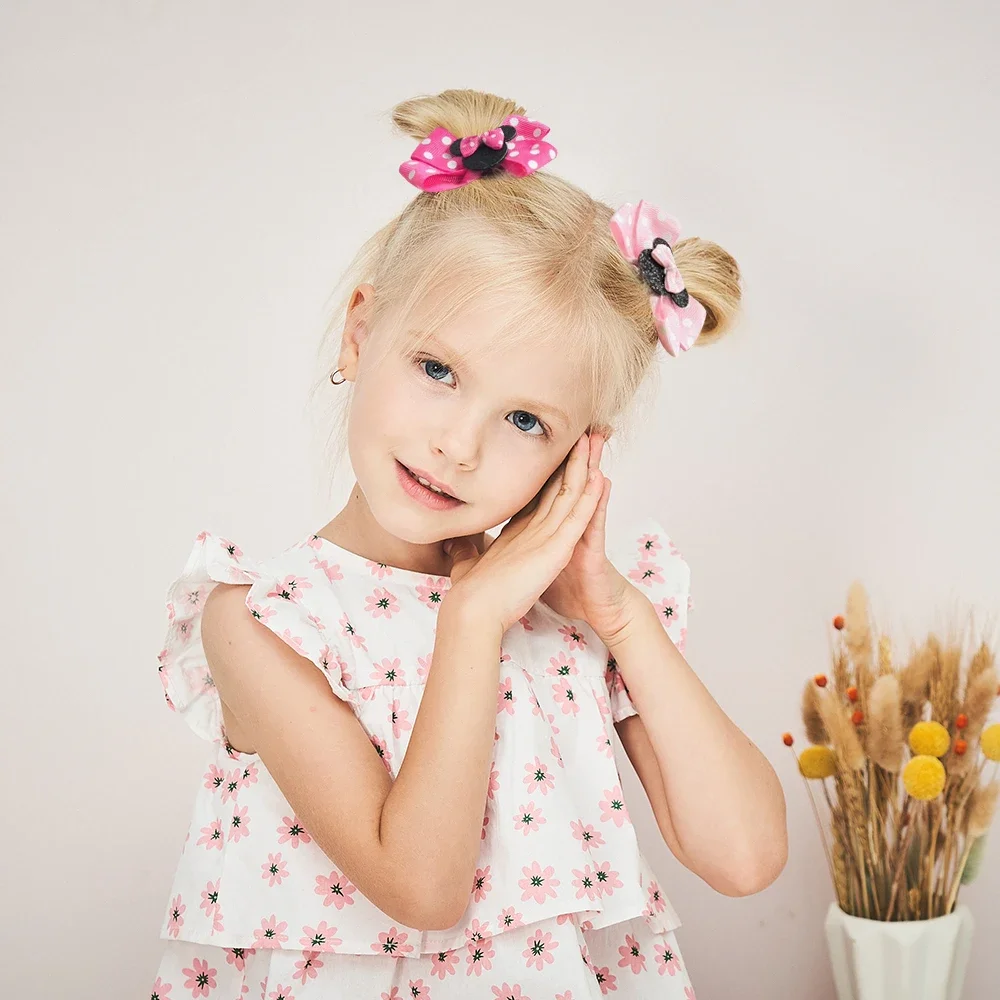 Hairpins 4 ชิ้น/ล็อตเด็กผู้หญิงน่ารัก Polka Dot Bow คลิปผมสําหรับผมเด็กการ์ตูน Boutique ชุดอุปกรณ์เสริมผมชุดของขวัญ