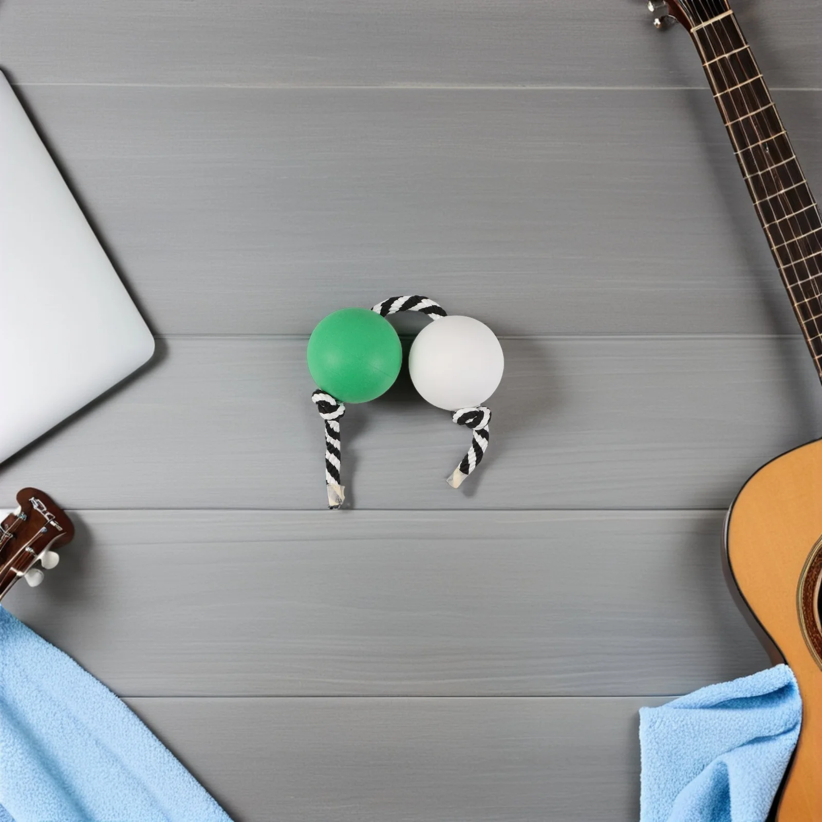 

Durable Green White Asalato Shaker For All Ages Impact Resistant Rhythm Practice Tool One Hand Operation Portable African