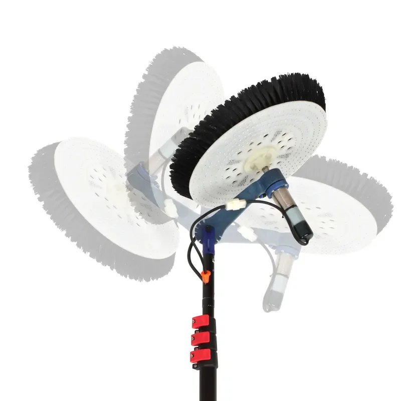 For Solar Panel Cleaning Machine 7.5m Telescopic Pole Electric Brush Aluminum Handheld Robot Cleaner Eco Friendly Outdoor