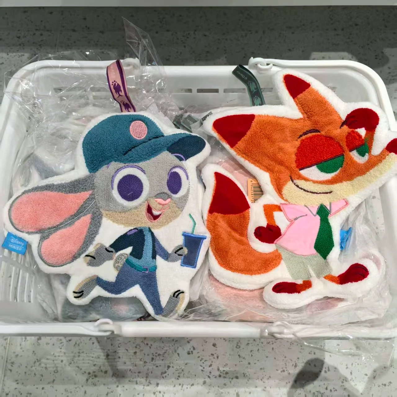 

Disney Zootopia Novelty Shape Hand Towel, Cute Character Kitchen Towel with Hanging Loop, Absorbent Microfiber Bathroom Decor