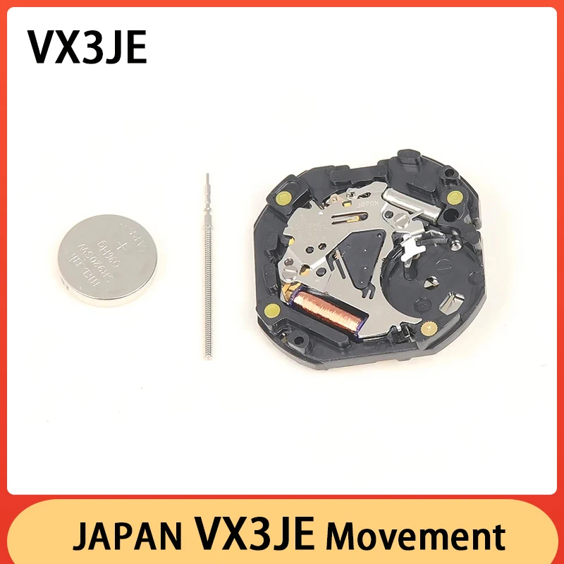 Tianmadu VX3JE Quartz Movement Watch, Peças de reposição com bateria, 6 mãos substituem, Original Japão, novo