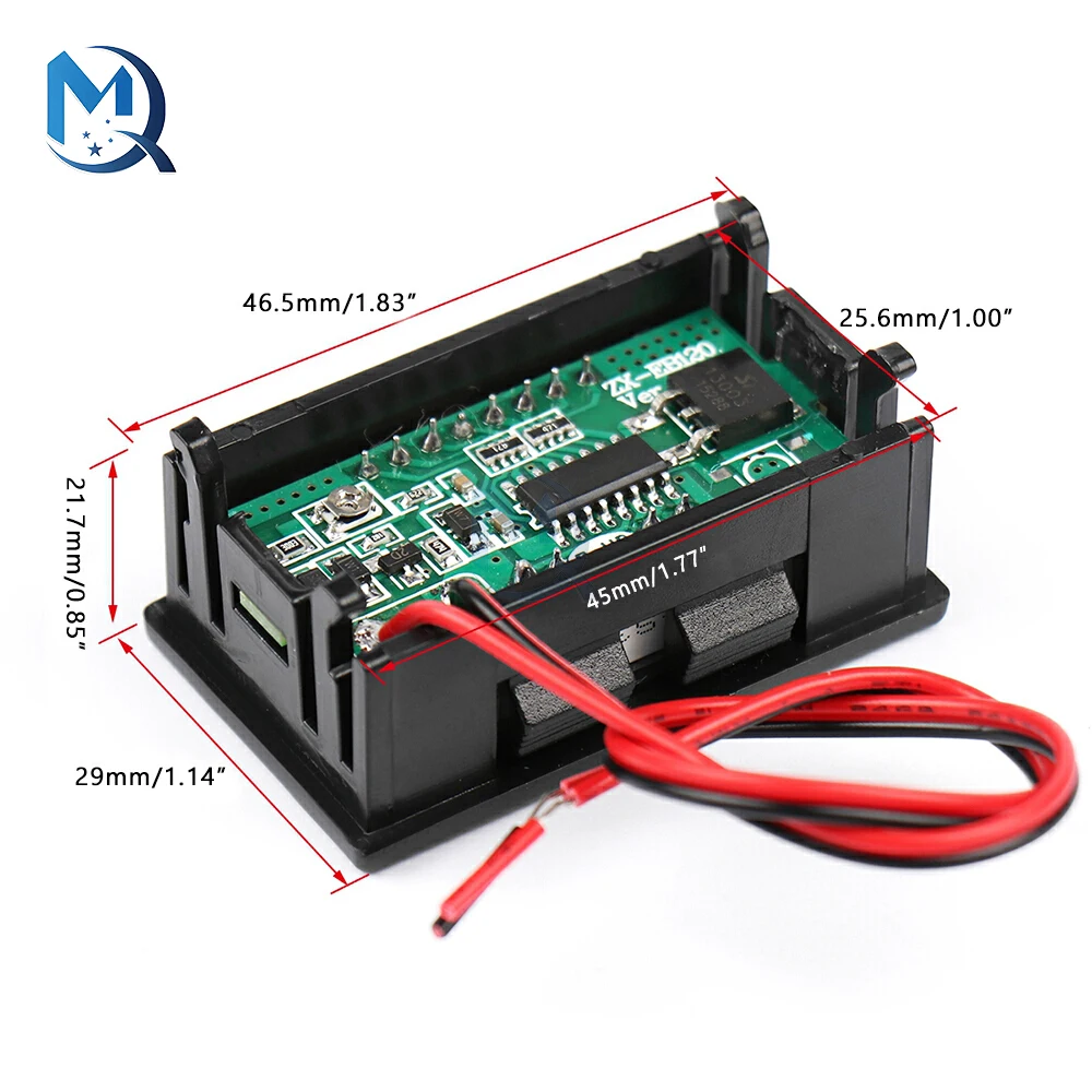 0.56" LED Digital Voltmeter Tester 12-60V Electric Vehicle Car Electricity Meter DIY Mini Test Battery Gauge Level Indicator