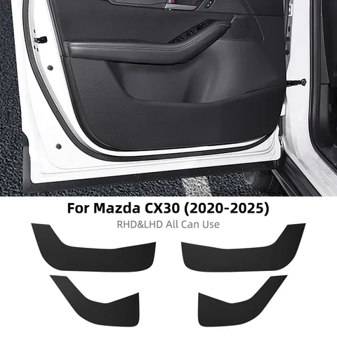 Премиальные замшевые накладки на двери для Mazda CX-30 2020-2025: защита от ударов, кожаные, с карбоновым покрытием, аксессуары для интерьера автомобиля