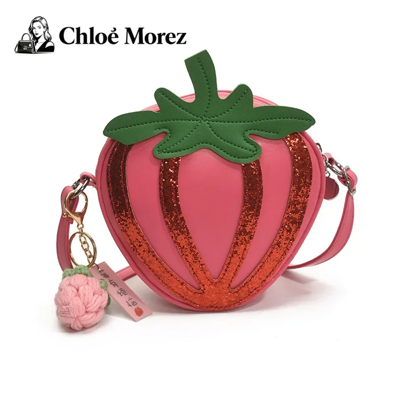 

Cute Strawberry Bag, Sweet Girl, Fashionable Sequin Shoulder Bag, Versatile Small Crossbody Bag