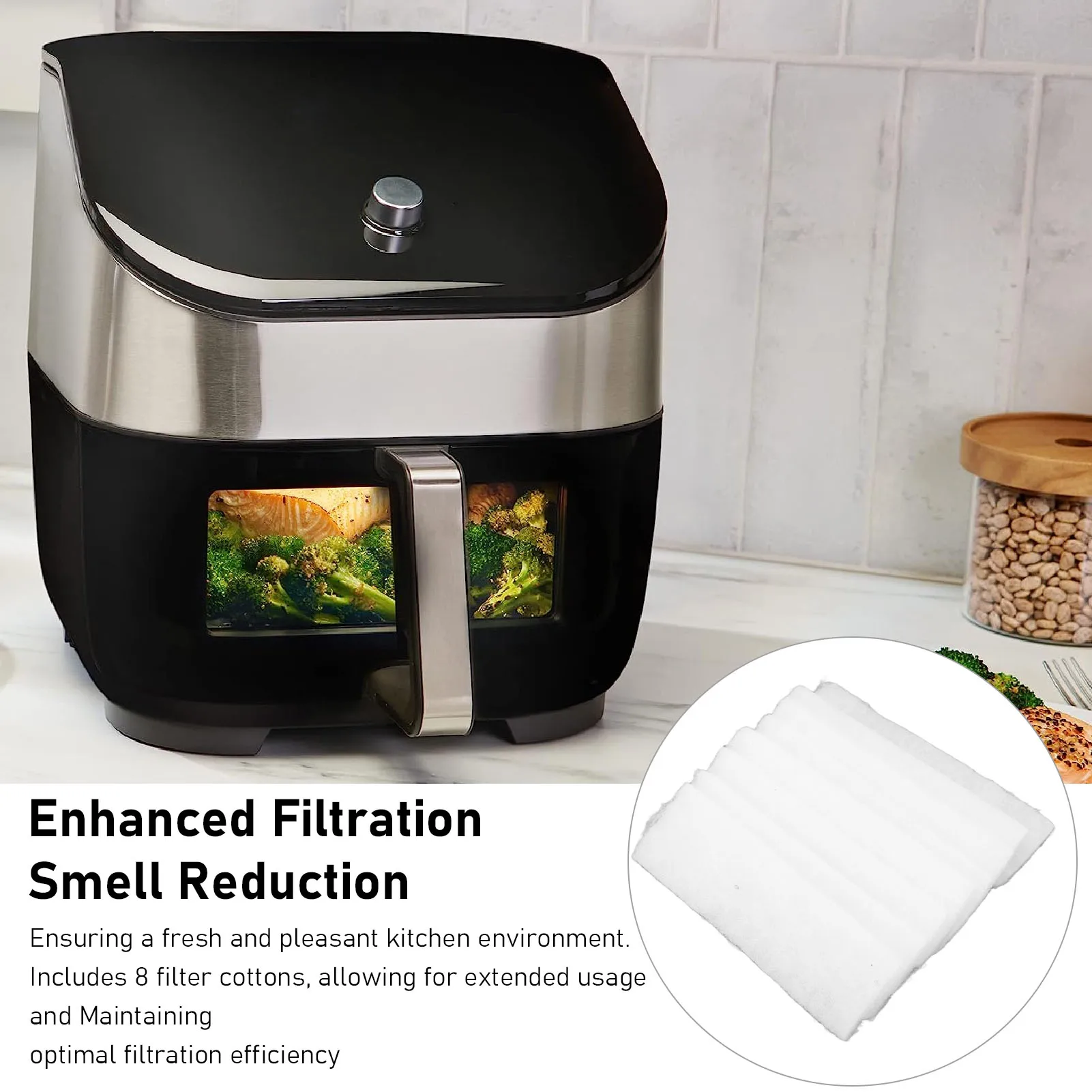 فلتر بديل للمقلاة لدوامة زائد ، 6 مقلاة كوارت مع ClearCook ، Odorase ، ملحقات المرشح ، 8 1.8