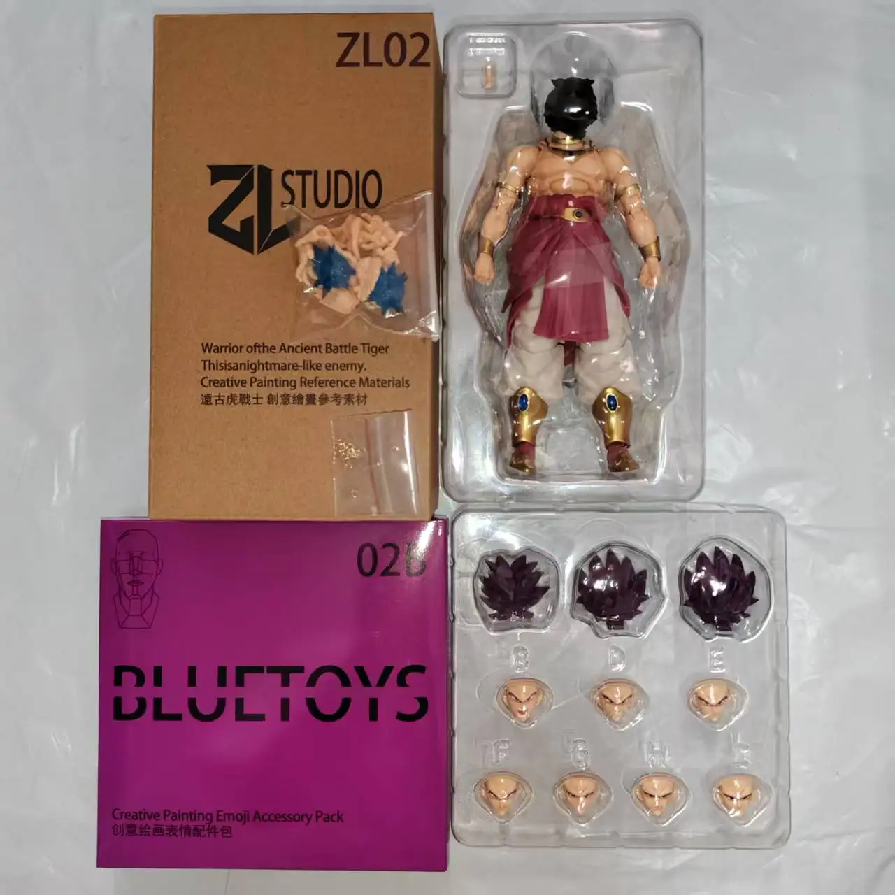 [In Stock] ZL STUDIO Dragon Ball Z SHF ZL Broly {Ancient Tiger Warrior: Nightmare Rival} Basic Form Broly 1/12 Action Figure view 3