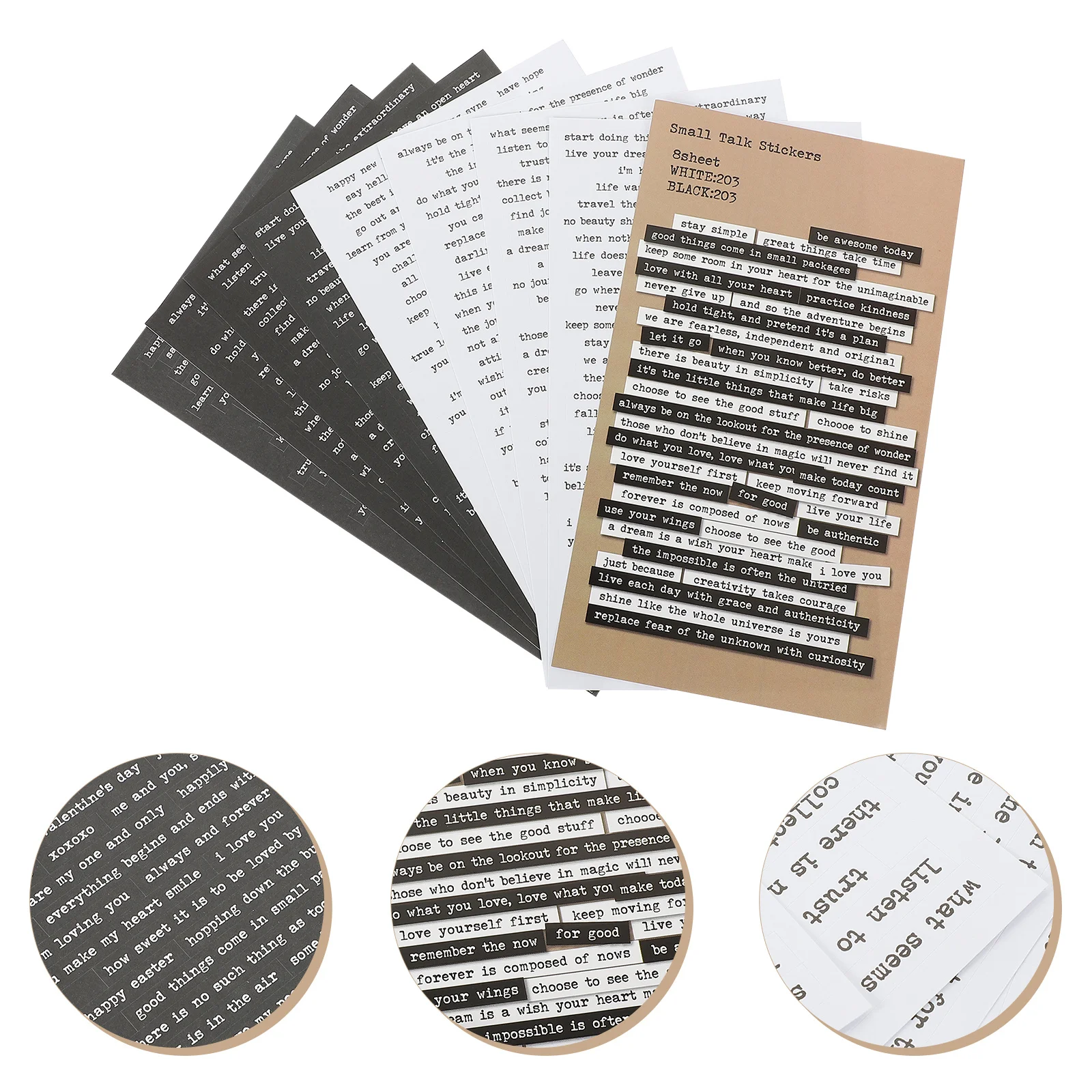 

24 Sheets Inspirational Words Stickers DIY Scrapbooking Positive Sayings Diary Decals Paper Craft Stickers Stationery Decors