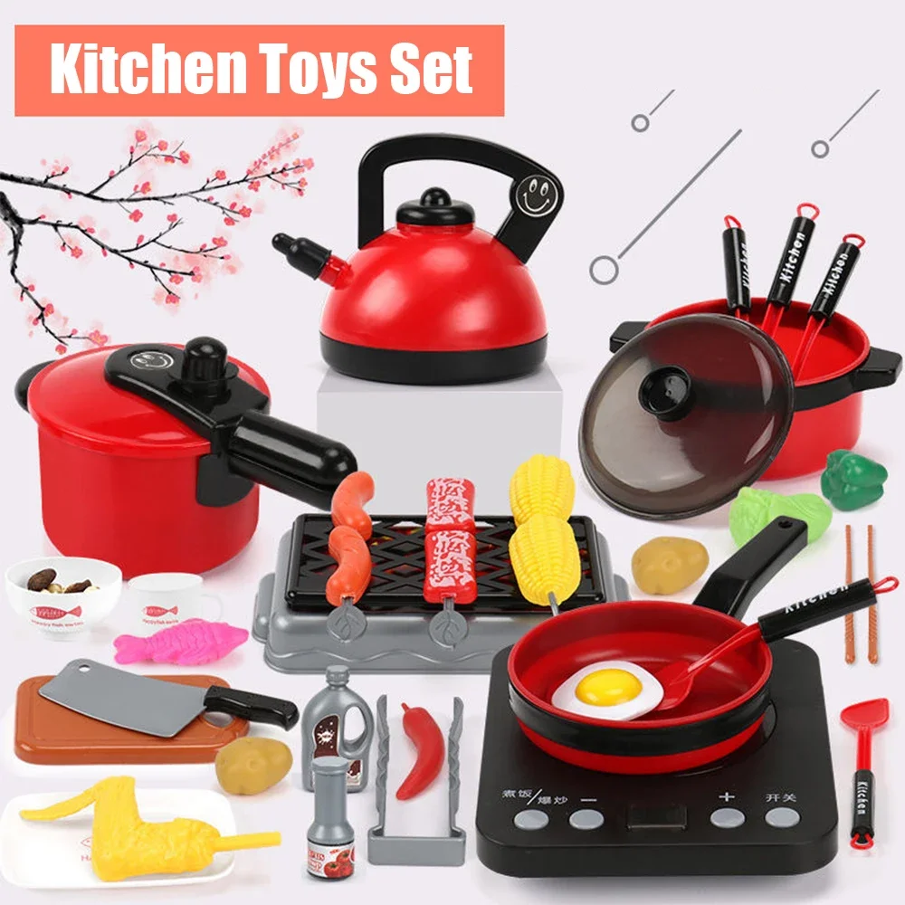 

Baby Cutting Fruit Cooking Kitchen Utensils Kitchen Toys Set For Kid Girl Cooking Toy Children Simulation Education Pretend Play