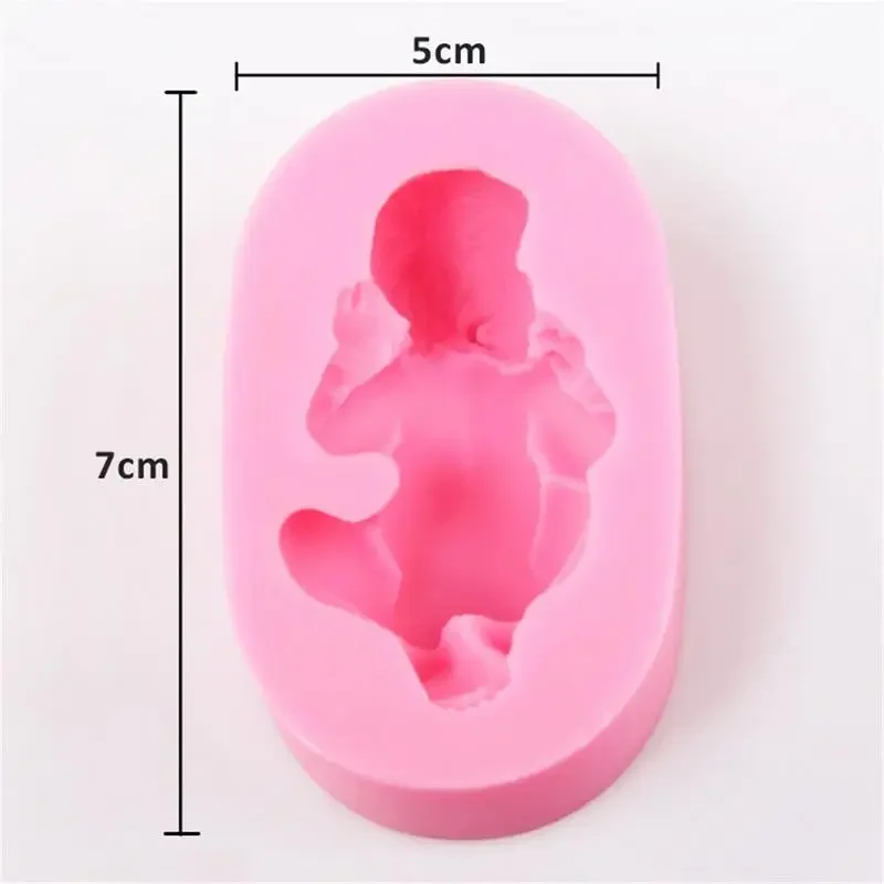 3D Sleep Baby Shape Silicone Cake Molds Cute Design Chocolate Fondant Cake Decorating Tools DIY Sleeping Baby Shower Soap Mould