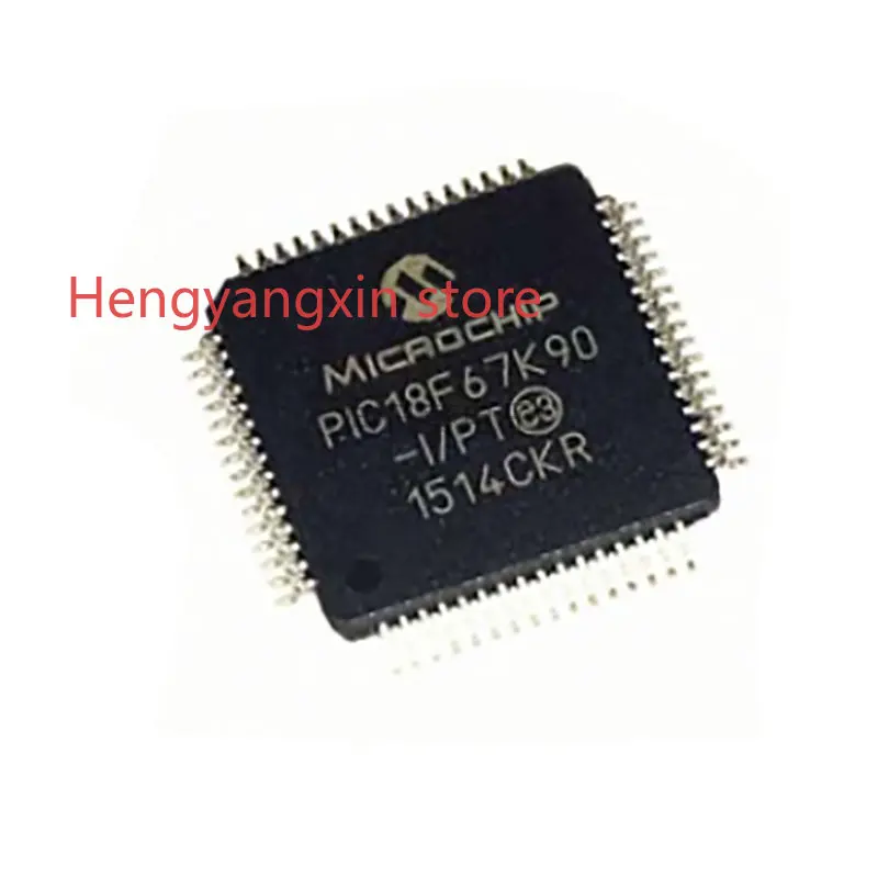 5 PCS PIC18F67K90-I/PT ,TQFP64 , PIC18F67K90T-I/PT ,8-bit Microcontrollers - MCU 128kB Flash 4kB RAM LCD， New original