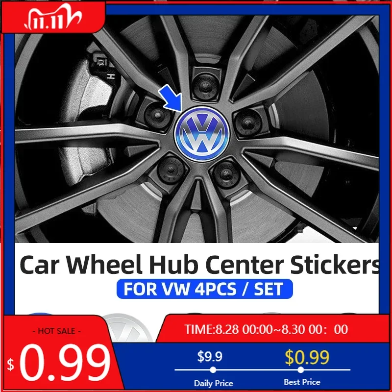 

VW GTI GOLF 2026 Горячая для VW VOLKSWAGEN 4 шт. 56 мм 60 мм 65 мм 70 мм 75 мм Крышка центральной ступицы колеса автомобиля Значок Эмблема Наклейка Для Volkswage